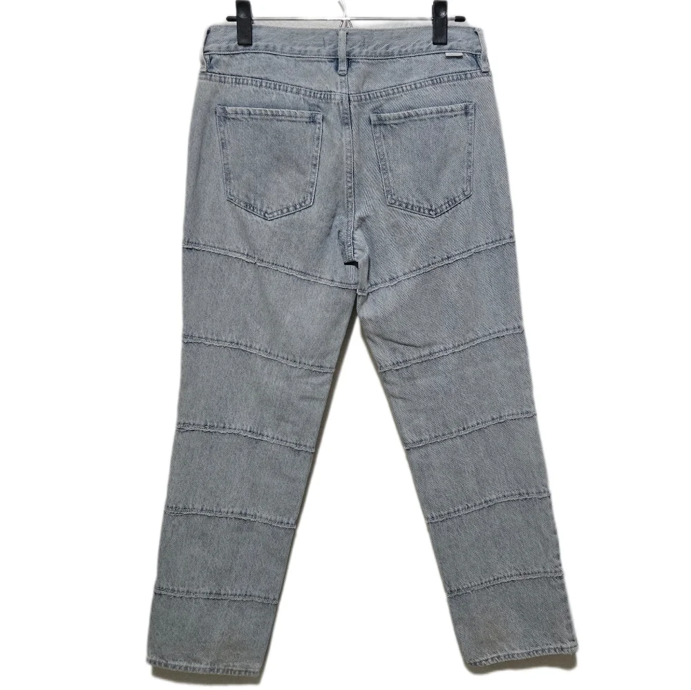 PacSun Seamed Low Rise Straight Leg Jeans Light Wash Blue Denim Size 27
